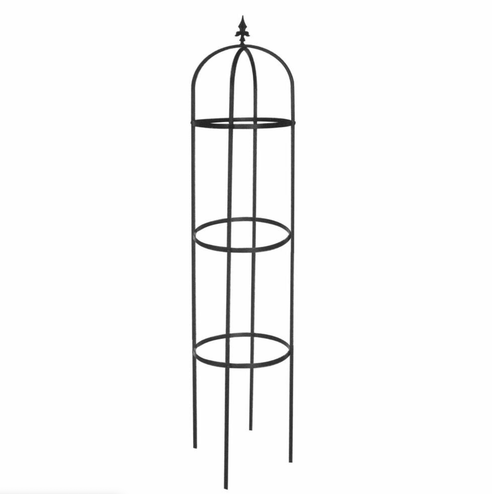 Traditional Outdoor Support Obelisk Tower for Plants (Black)